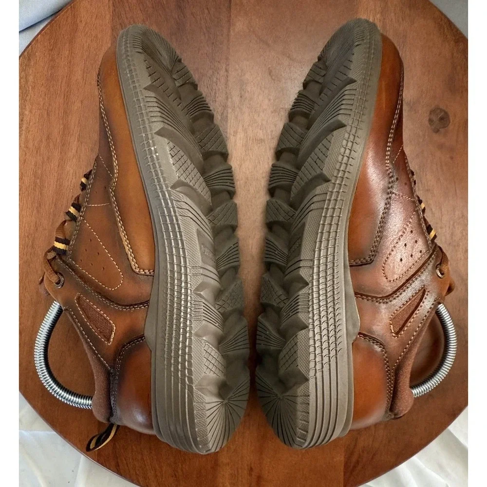 Arkbird Brown Leather Casual Sneaker Low Top Lace-Up Oxford‎ Shoes Men's Size 7